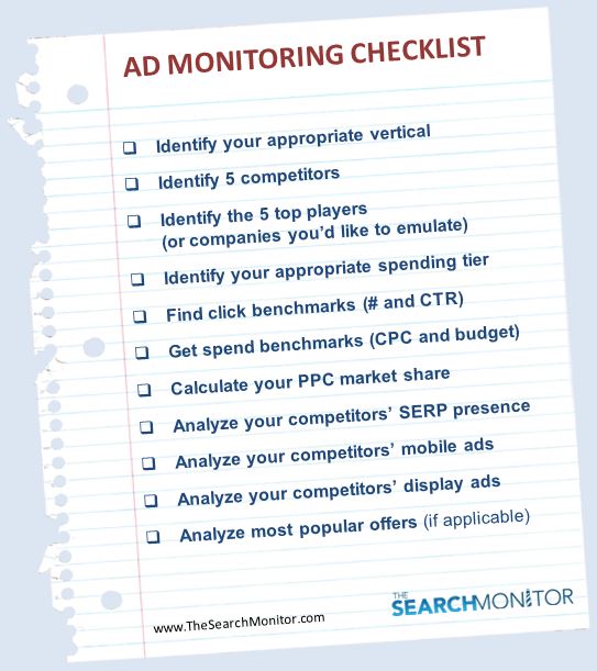 Ad Monitoring Checklist - The Search Monitor
