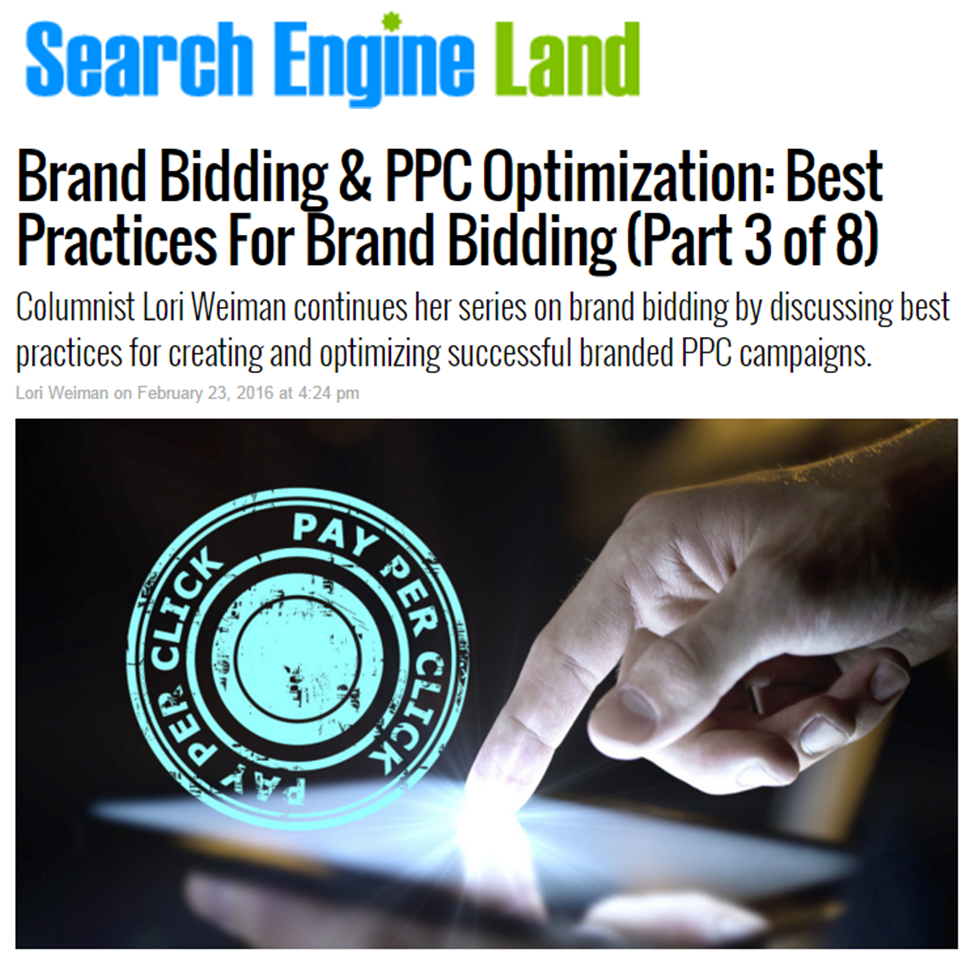 Brand Bidding - SearchEngineLand - The Search Monitor