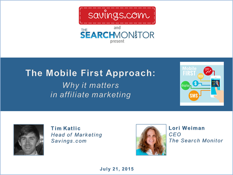 Webinar Slides - Cover Image - Mobile First & Affiliate Marketing - The Search Monitor