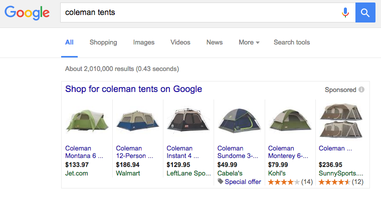 coleman tents pla
